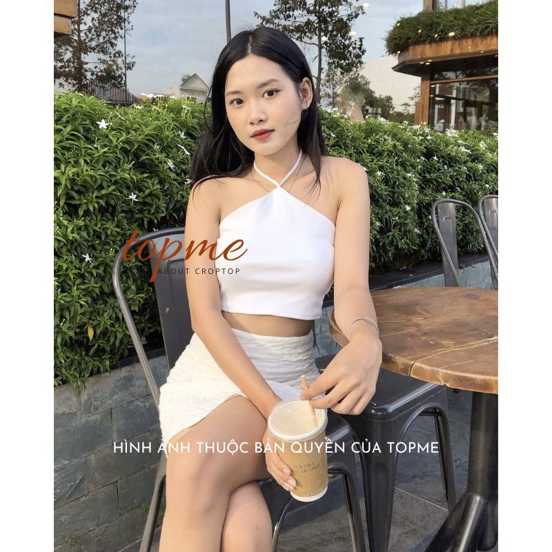 Áo Croptop Yếm, Áo Croptop Nữ Cổ Yếm Thun Mềm Co Dãn | TOPME