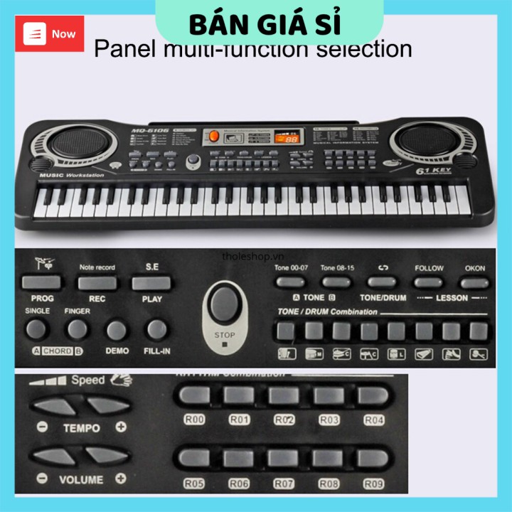 Đàn piano   GIÁ VỐN  Đàn piano 61 phím cho bé, nhạc cụ giúp bé luyện tập, phát triển năng khiếu âm nhạc 6412