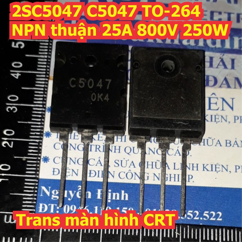 2SC5047 C5047 5047 TO-264 NPN thuận 25A 800V 250W Trans màn hình CRT kde4641