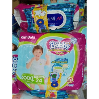TÃ QUẦN BOBBY XXXL 24 TẶNG KHĂN ƯỚT 100 TỜ
