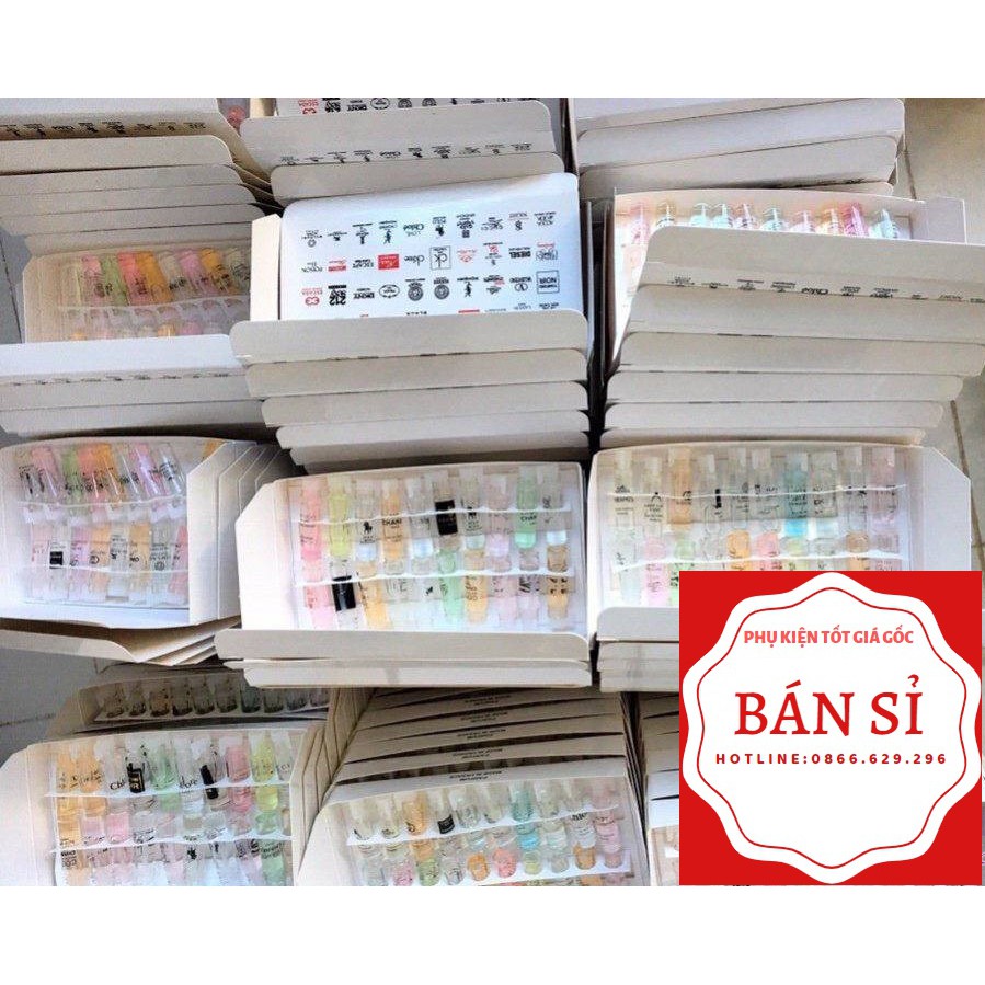  BÁN SỈ 50 SET NƯỚC HOA TEST MINI 20 CHAI 20 MÙI 20 HÃNG KHÁC NHAU