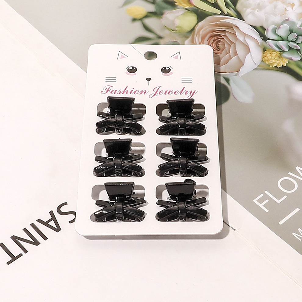 Bộ 6 kẹp tóc trumpet mini HAIMEIKANG nhiều màu sắc tùy chọn dễ phối đồ phong cách đơn giản không gây gãy tóc cho bé gái