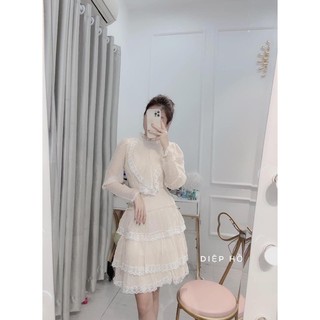 Đầm voan xoè bánh bèo