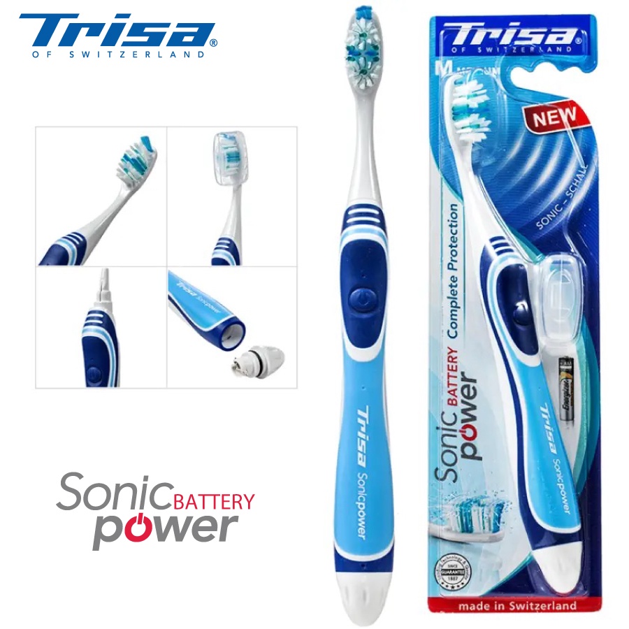 Bài Chải Pin Trisa Complete Protection Medium Nhập Khẩu Từ Thụy Sỹ
