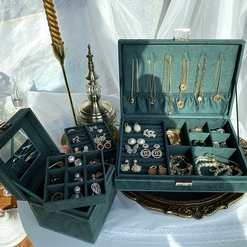 Hộp trang sức cao cấp flannel lớn và nhỏ_M1016