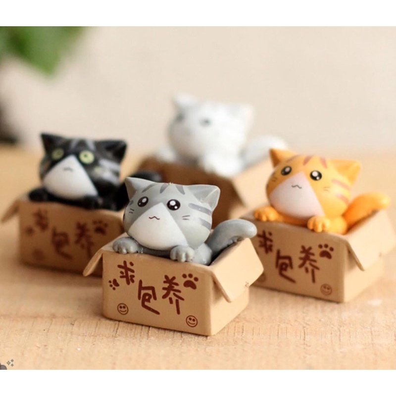 mô hình mèo con trang trí tiểu cảnh