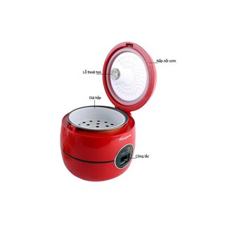 Nồi cơm điện Kangaroo 1.0 lít KG822 đỏ( Hàng trưng bày lướt nhẹ)