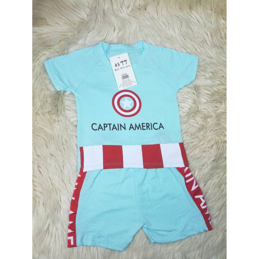 Set bộ đồ CAPTAIN AMERICA bé trai siêu đáng yêu 8-18kg