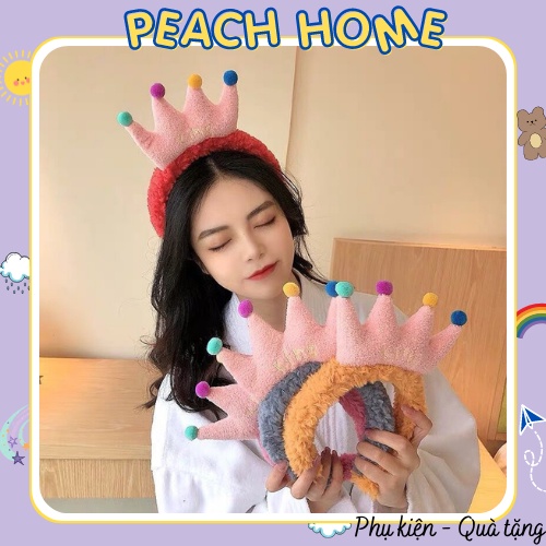 Bờm Cài Tóc Hình Vương Miện King Xinh Xắn Phong Cách Hàn Quốc Cho Nữ Băng Đô Rửa Mặt Vương Miệng Cute Cho Bé