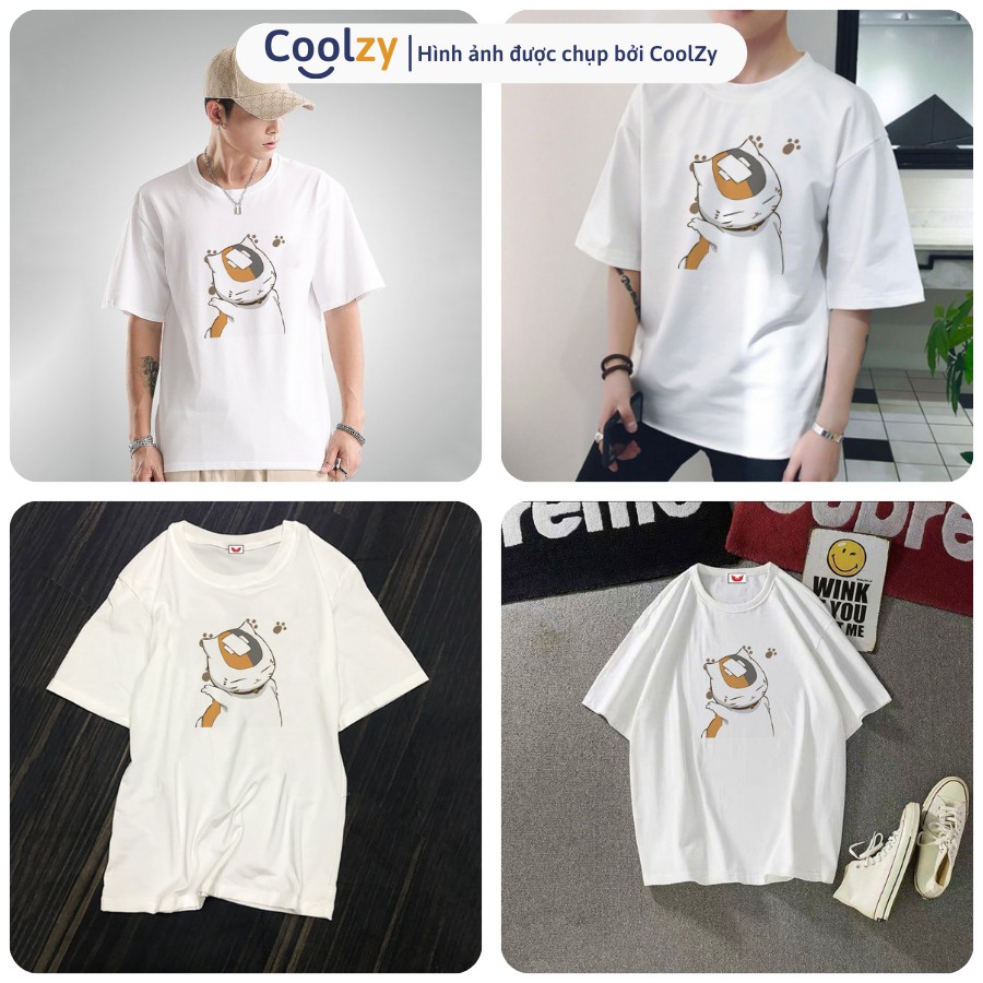 Áo Thun Tay Lỡ 🔴 Áo Phông In Mèo Trắng Form rộng phông cách Ulzzang | CoolZy | BigBuy360 - bigbuy360.vn