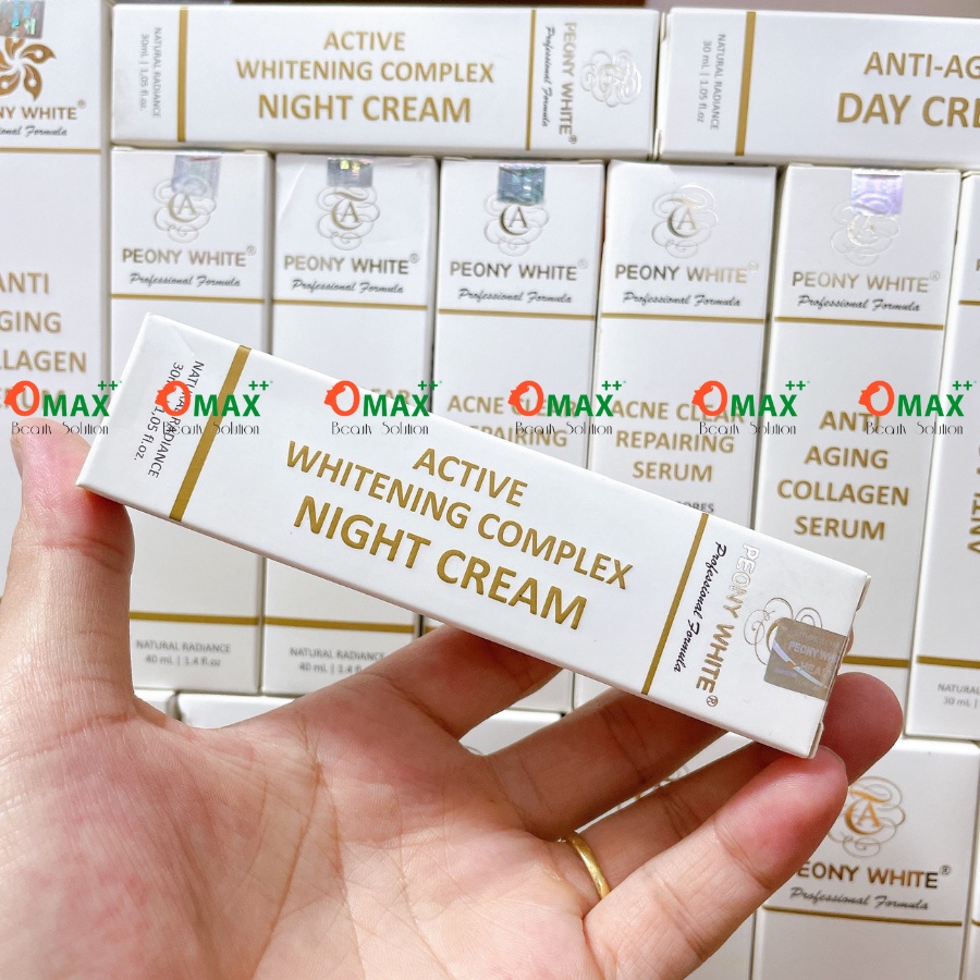 KEM PEONY WHITE BAN ĐÊM - ACTIVE WHITENING COMPLEX - HỖ TRỢ CẢI THIỆN NÁM DA 30ml