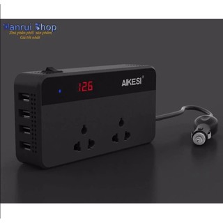 Chuyển nguồn điện trên ô tô aikesi 12v hoặc 24v sang nguồn 220v 200w