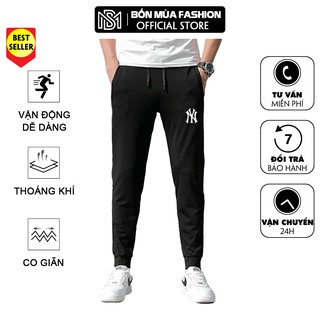 Quần dài thể thao nam NY bo gấu chất thun co giãn trẻ trung năng động, mã 068-NY