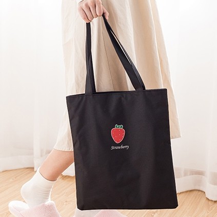 Túi Tote Vải canvas có khóa kéo phong cách tổi giản