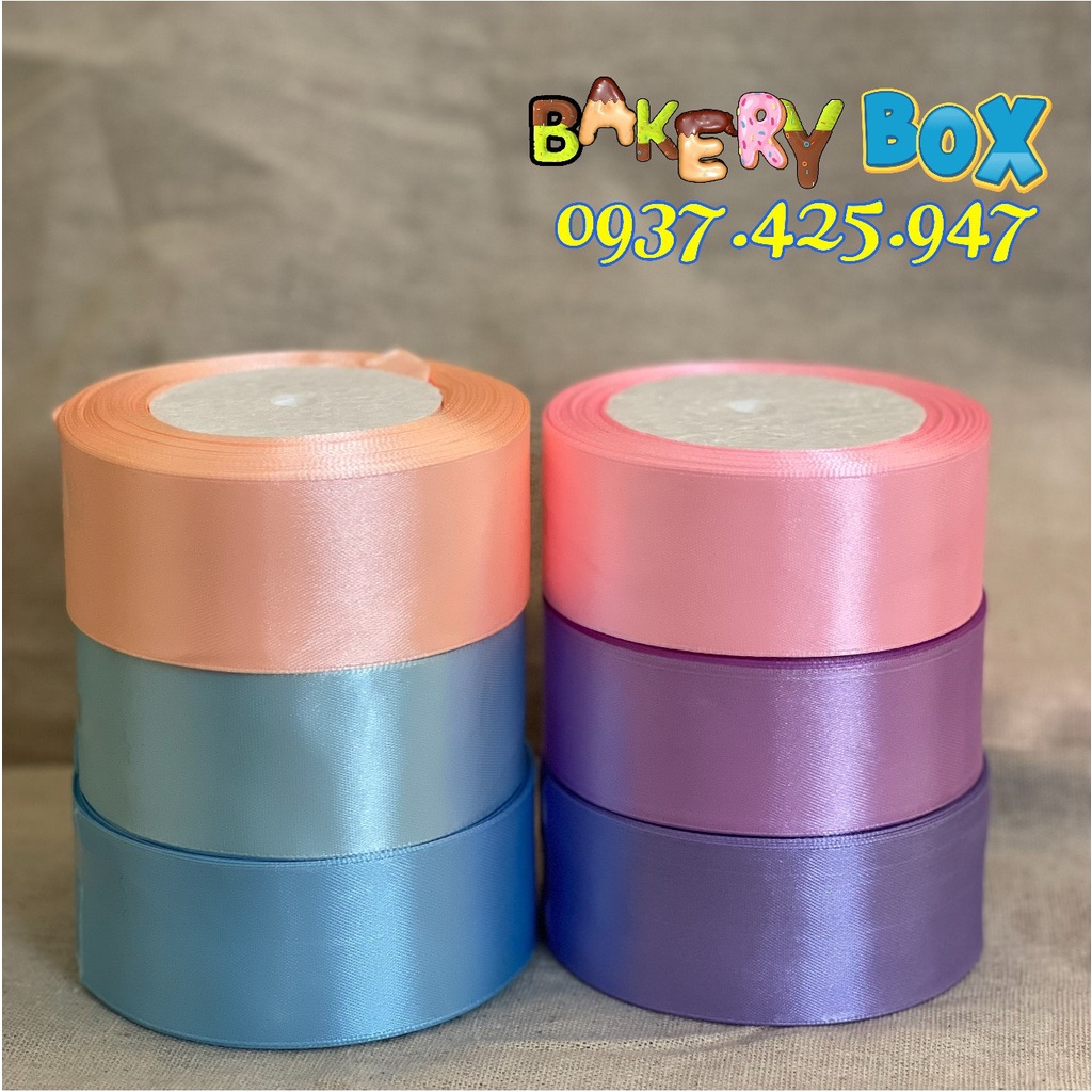 Ruy Băng 4 cm Pastel Trang Trí Hộp Bánh Sinh Nhật - Gói Quà