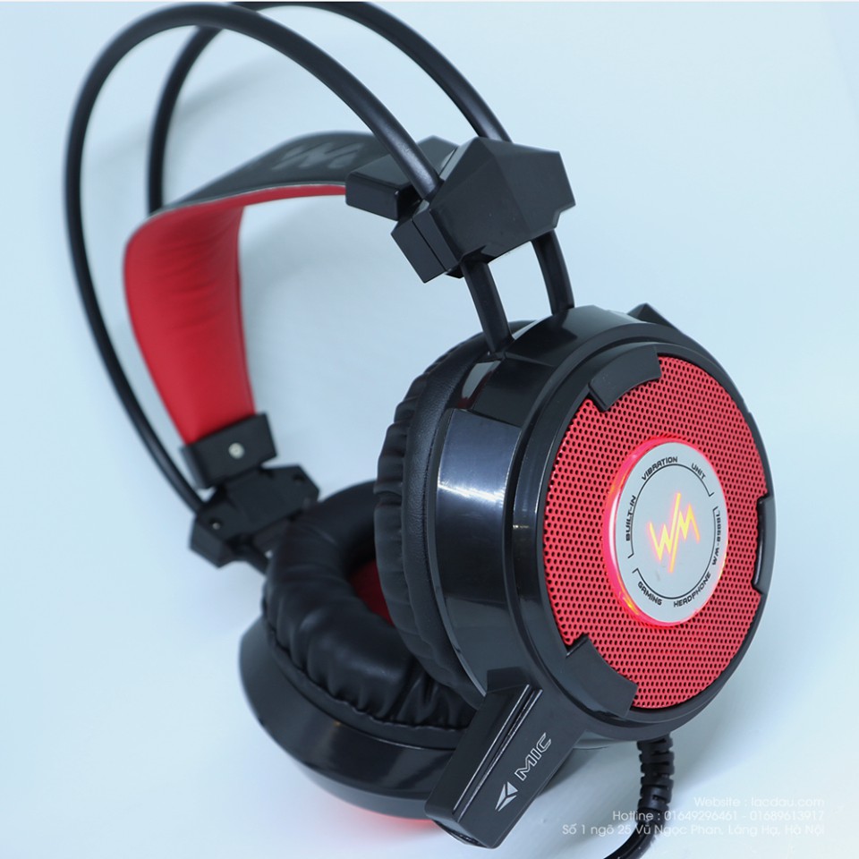 Tai nghe Game Thủ, có Mic, Wang Ming 8900L Tai Nghe Gaming, Tai nghe chơi game có Led I Headphone WangMing 8900L LED