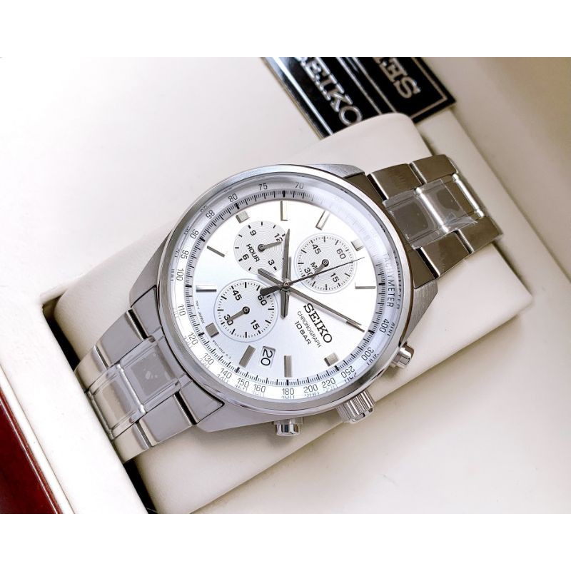 ĐỒNG HỒ NAM SEIKO CHRONOGRAP WHITE SSB375P1 CHÍNH HÃNG GIÁ RẺ