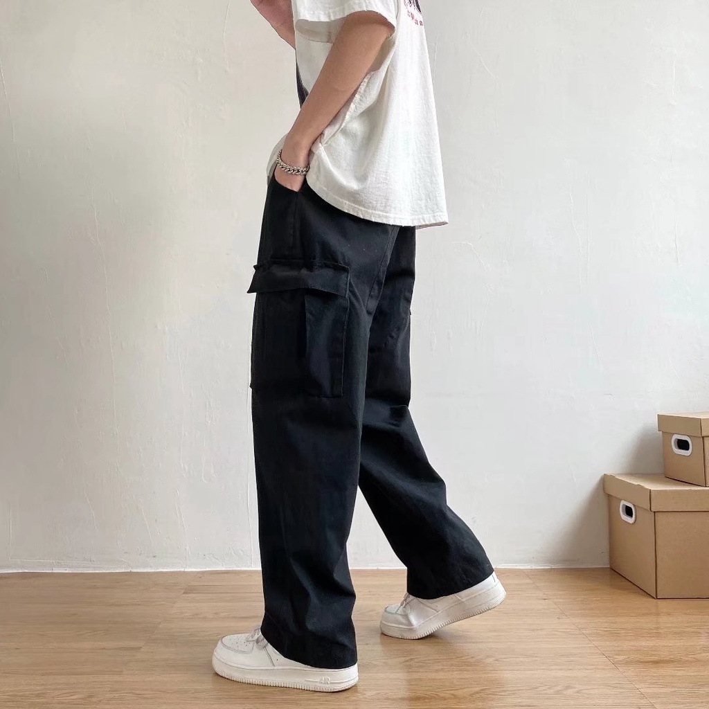 Quần Dài Dáng Suông Rộng Phong Cách Thời Trang Xuân Thu Mới Có Size Lớn M-2XL Cho Nam Giới