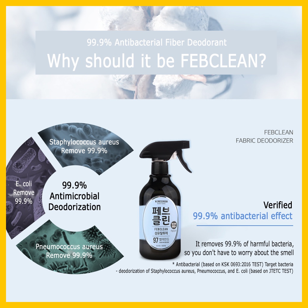 W.dressroom FEBCLEAN Vải Khử Mùi Hôi - Cotton Tháng Tư 500ml