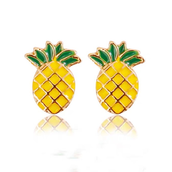 Pineapple Earrings khuyên tai hình trái dứa phong cách hàn quốc
