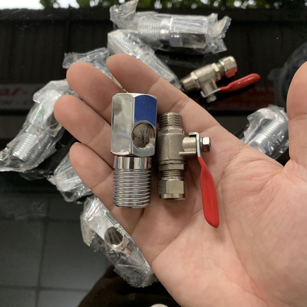 Khẩu khóa inox máy lọc nước, van chia nước đầu vào cho máy lọc nước