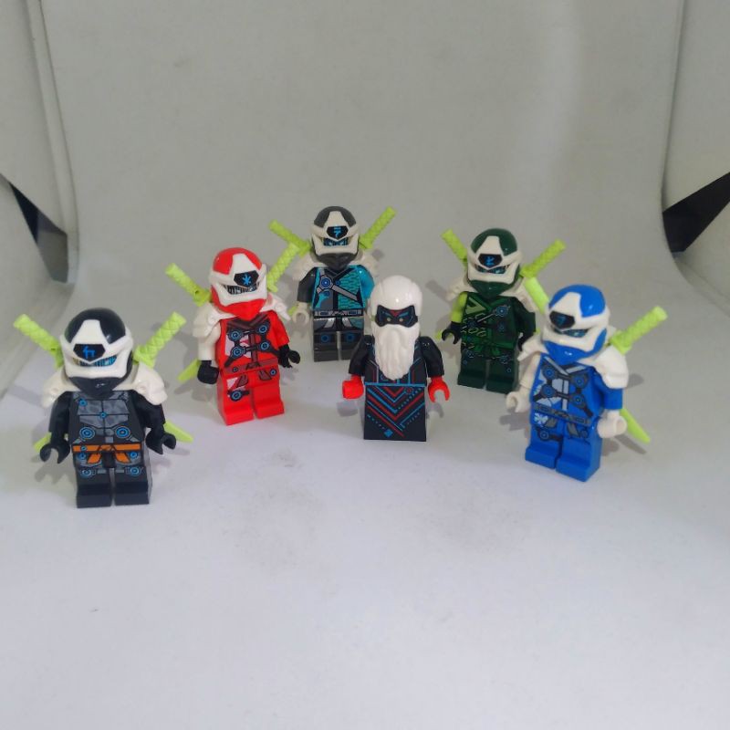 COMBO 6 nhân vật non Lego Ninjago SS12 & 6 Samurai  ( 2hand )