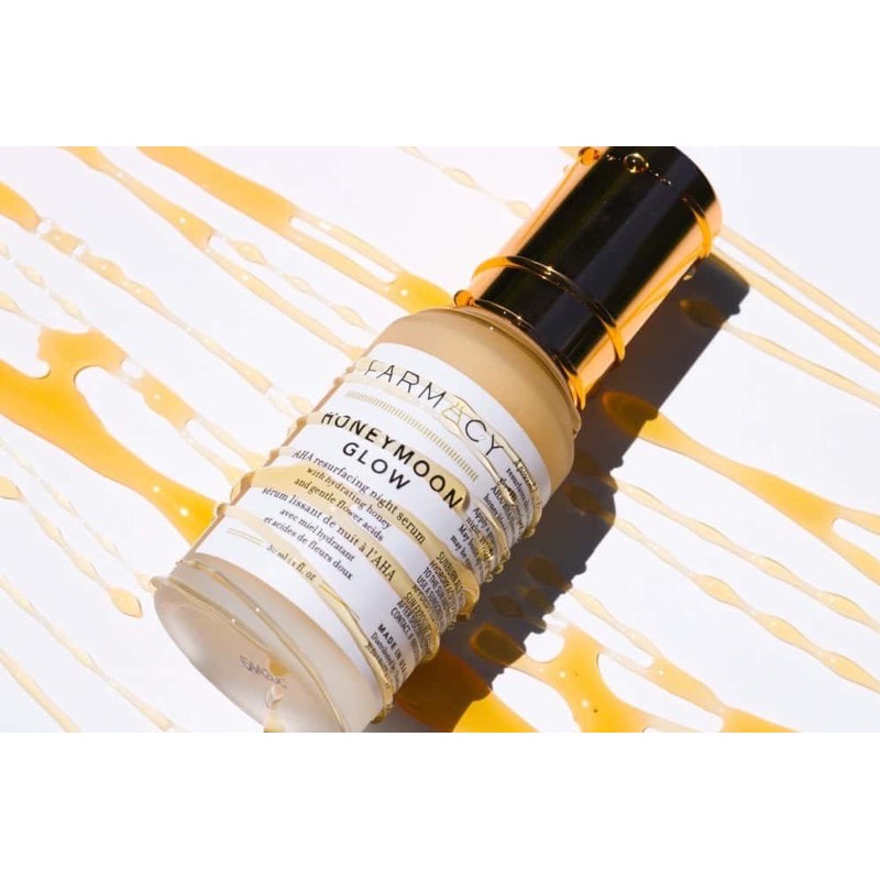 Serum tẩy da chết hoá học Farmacy HONEYMOON GLOW AHA Resurfacing Night Serum sample 1.7ml / chai 5ml