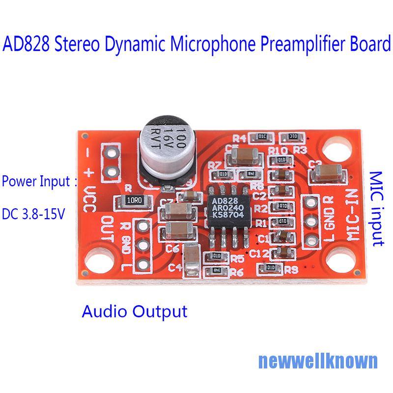 Bảng Mạch Khuếch Đại Âm Thanh Mớiwellknown 0610 Ad828 Dc 3.7v-15v 12v