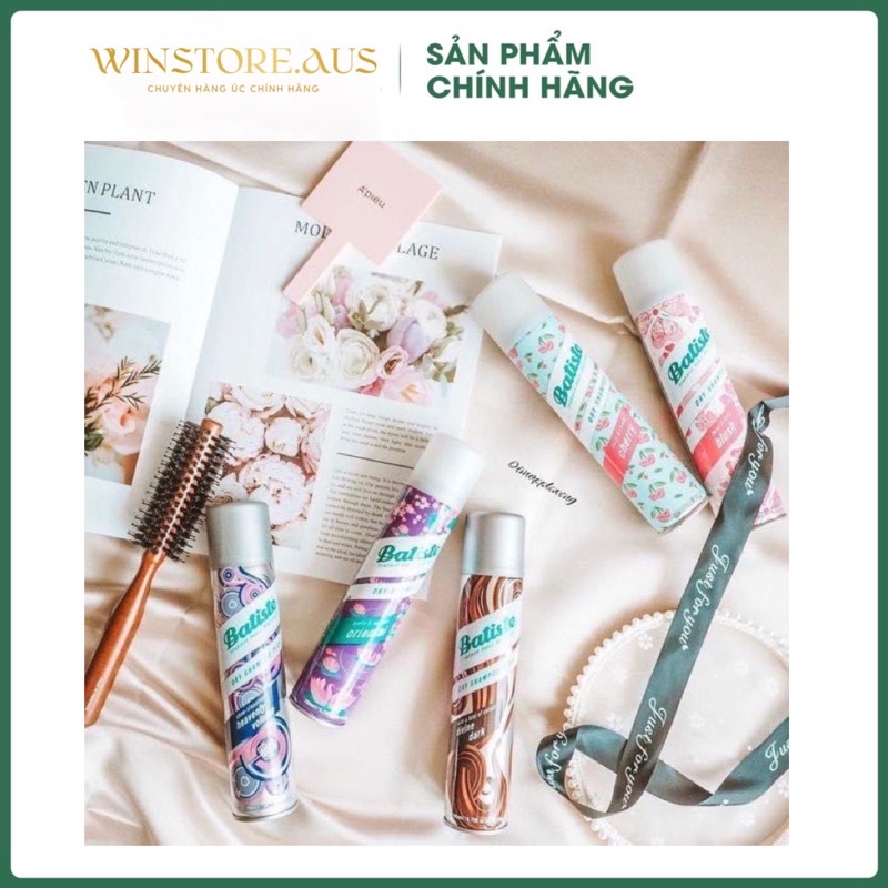 Dầu Gội Khô Batiste Dry Shampoo 200ml Hết Ngứa, Hết Bết Dính Tóc Bồng Bềnh Tức Thì