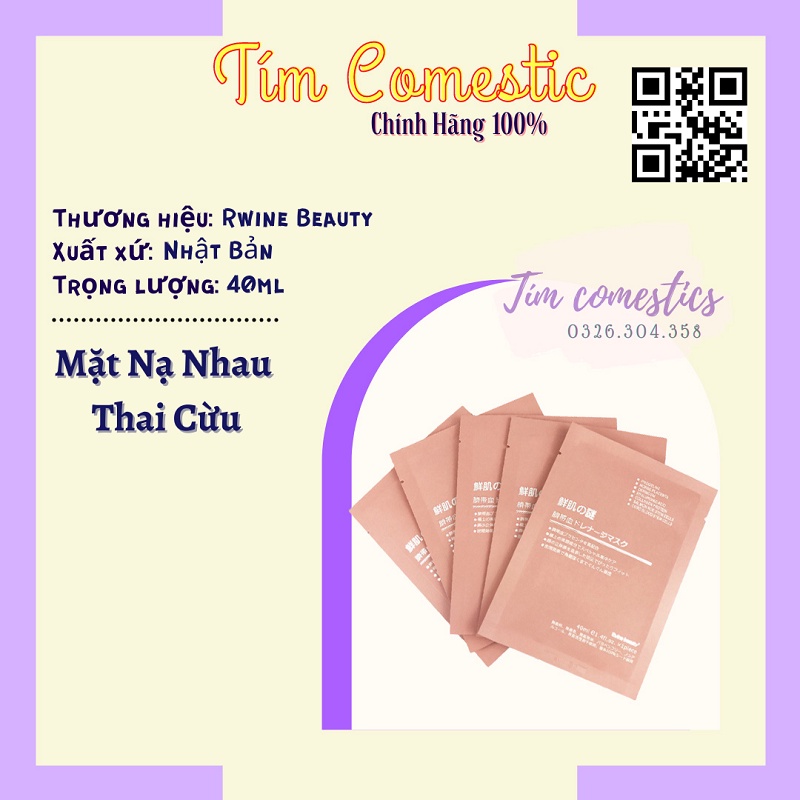 [Chính Hãng 100%] Mặt nạ cuống rốn nhau thai cừu Nhật Bản - Làn da căng mướt sau lần đầu sử dụng - Thêm collagen