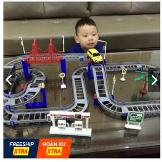 Bộ lắp ráp đường đua ô tô 88 chi tiết - đường ray ô tô đua quá hót