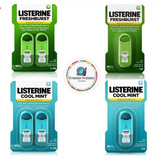 [HÀNG MỸ] XỊT THƠM MIỆNG LISTERINE POCKET MIST – COOL MINT 7,7ml