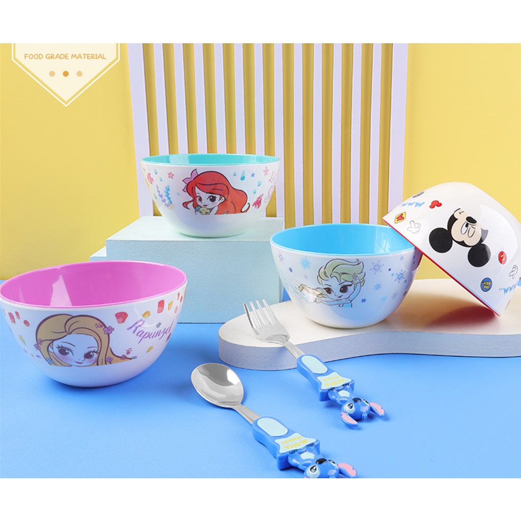 Chén bằng nhựa Melamine in hình hoạt hình Disney cho bé