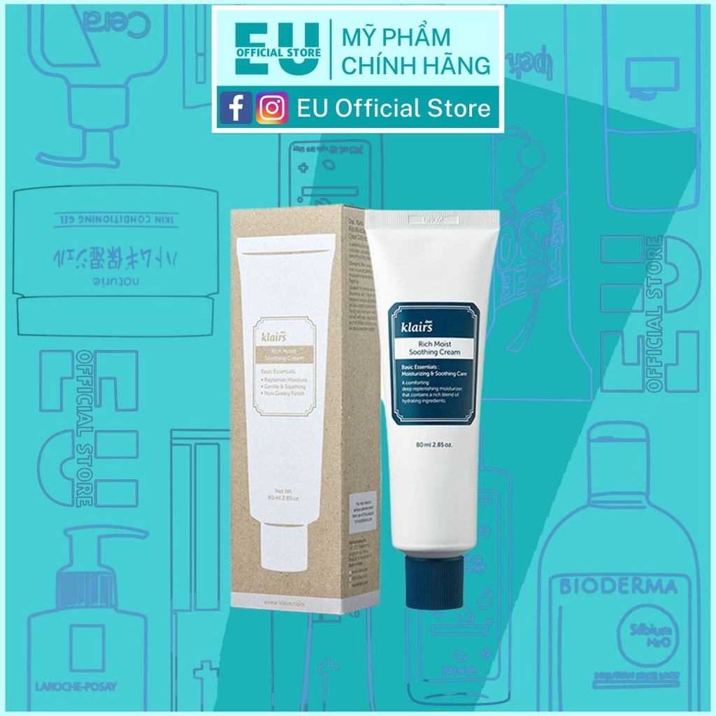 Kem Dưỡng Ẩm Klairs Rich Moist Soothing Cream 80ml