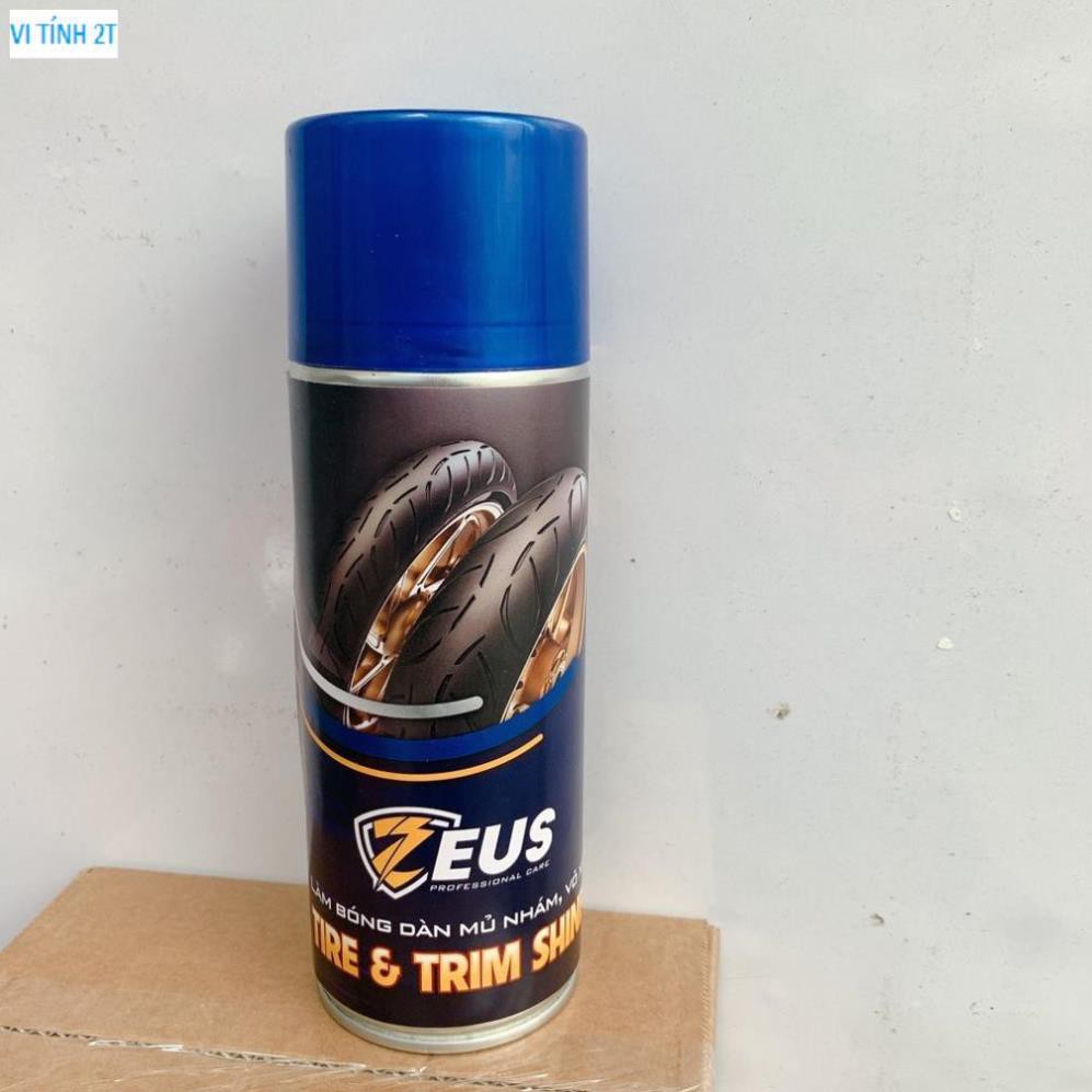 Phục hồi nhựa nhám, làm bóng vỏ ZEUS TIRE&amp;TRIM SHINE 400ML (MSP P4269)