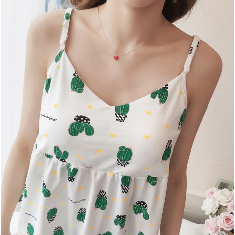 Đồ Ngủ 2 Dây Quần Đùi Có Mút Ngực Mềm Mại DB-001 | BigBuy360 - bigbuy360.vn