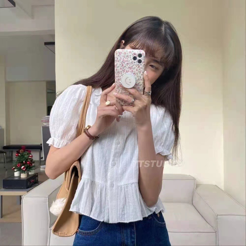 Áo kiểu croptop Xonxen shop lên form chuẩn free size, mã 603395