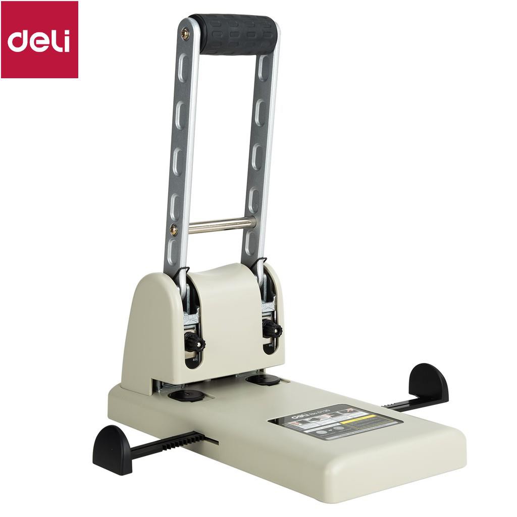 Máy đục lỗ đại 100 tờ Deli, Đen, ghi xám - 1 cái E0130 [Deli]