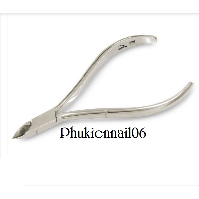 Kềm cắt da d206 Kềm Nghĩa, kìm nhặt da nail thép chuyên dụng màu bạc không chống