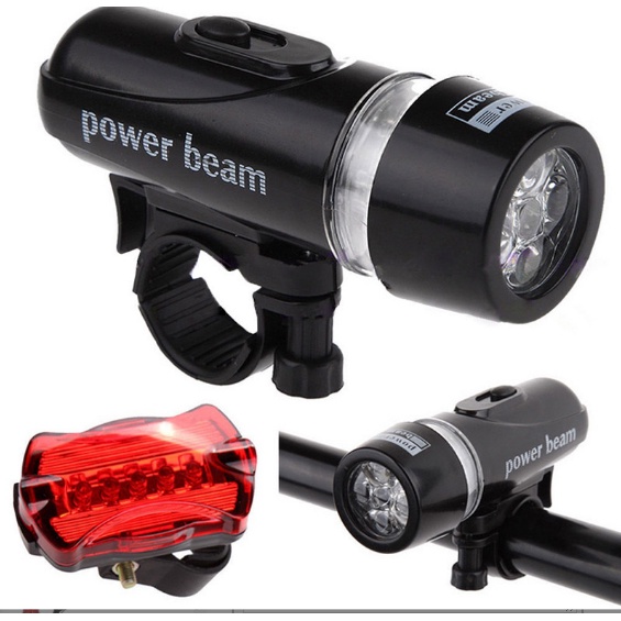 Bộ Đèn Pin Và Đèn Chiếu Hậu Gắn cho xe đạp thể thao