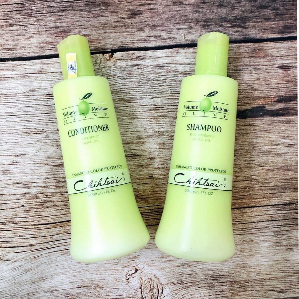 {Chính hãng} Dầu gội Chihtsai Volume Moisture Olive Shampoo siêu mượt tóc khô  500ml