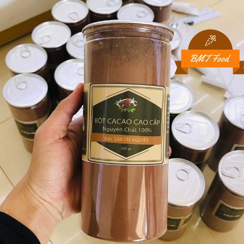 Cacao Nguyên Chất 100% Đăk Lăk Loại 1 - Bột Cacao Hộp 500g