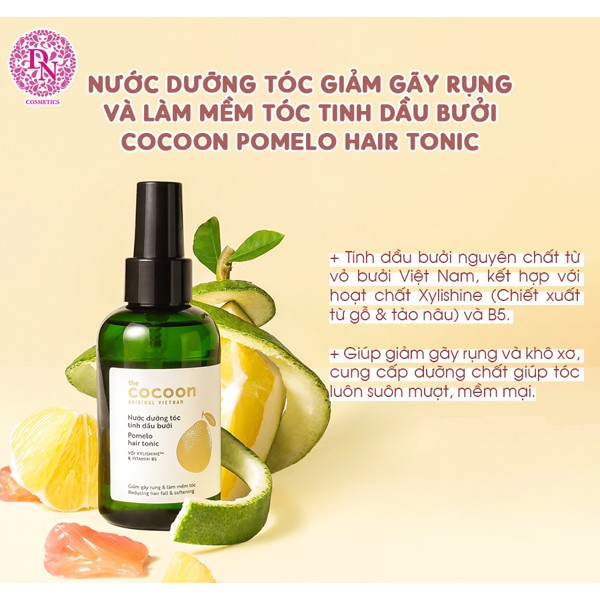 Cocoon nước dưỡng tóc tinh dầu bưởi Pomelo Hair Tonic 140ml