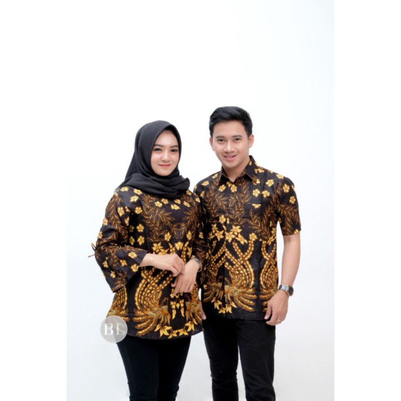 Bộ Trang Phục BATIK Màu Đỏ/Xanh Dương/Tím/Cam/Tím/L/XL Chính Hãng PEKALONGAN Cho Cặp Đôi