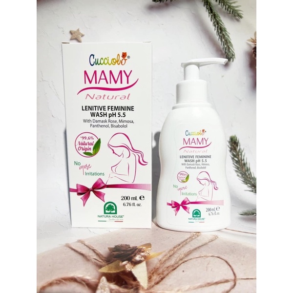 Dung dịch vệ sinh phụ nữ Cucciolo Mama Natural - An toàn cho phụ nữ mang thai và cho con bú.