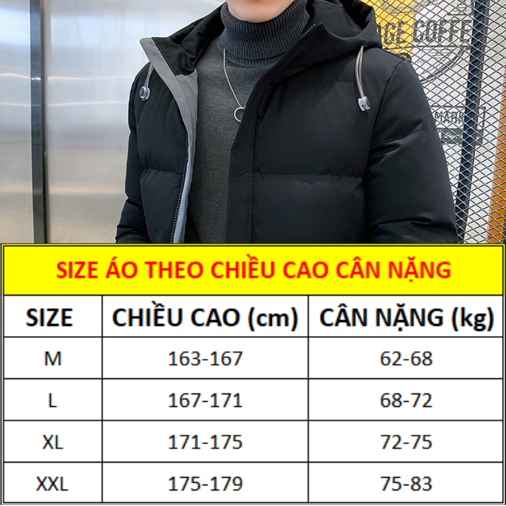 Áo khoác phao nam áo jacket nam siêu đẹp siêu ấm