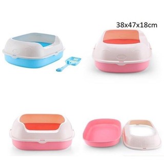 Chậu Cát Vệ Sinh Cho Mèo Thành Cao Hình Đầu Mèo Kèm Xẻng