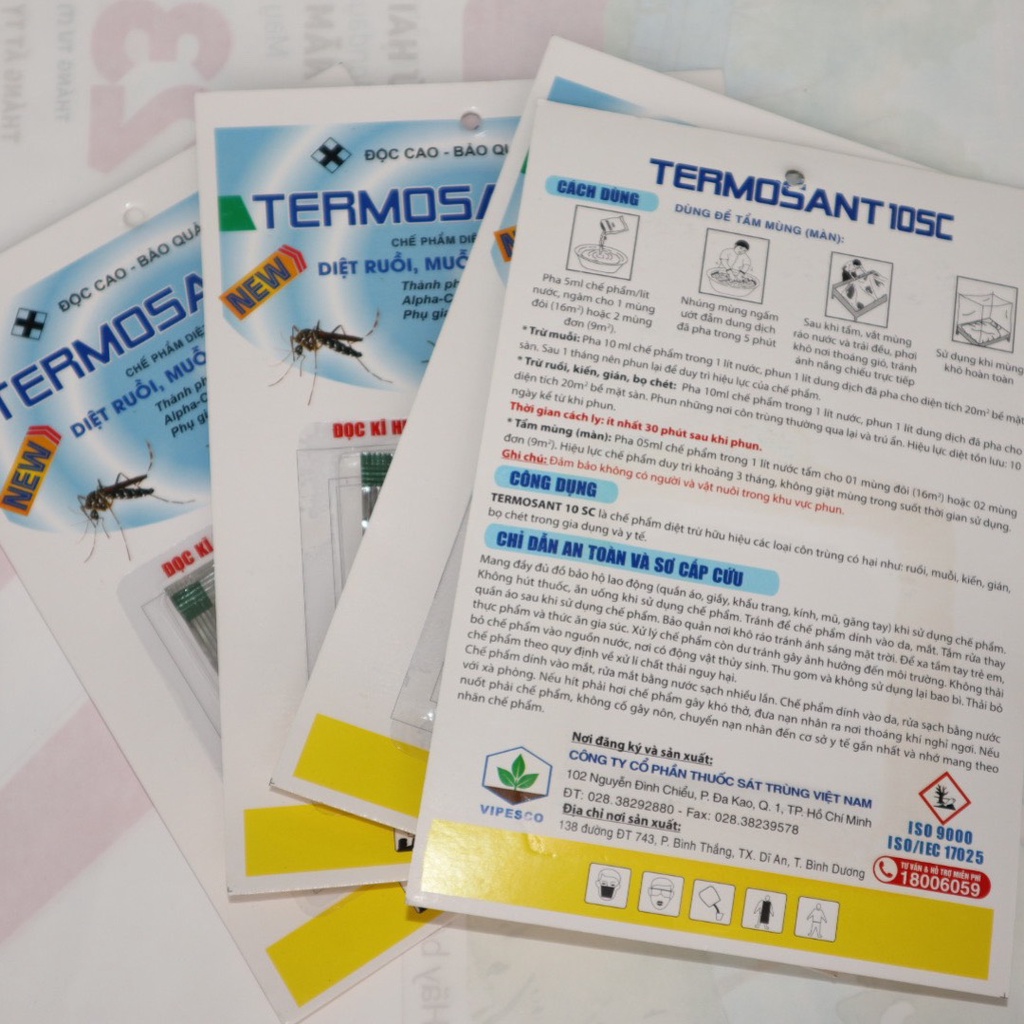 Chế Phẩm Diệt Côn Trùng Termosant 10SC, Diệt Muỗi, Kiến, Gián, Bọ Chét