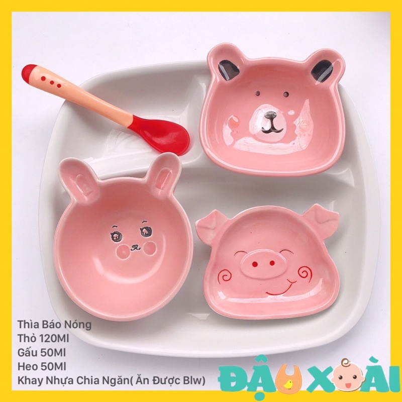 Khay tròn/vuông Nhật ăn dặm cho bé ăn dặm chỉ huy BLW