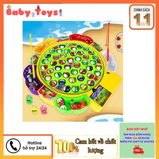 Đồ chơi câu cá cho bé, size lớn 4 cần câu 45 cá, phát nhạc, chất liệu nhựa ABS cao cấp không độc hại . .